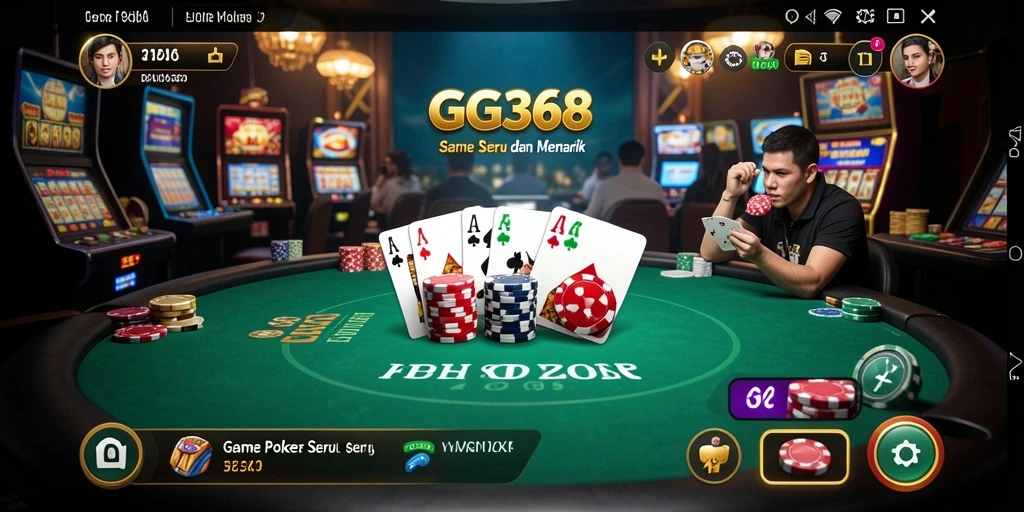 Tampilan gameplay menarik dengan variasi permainan Poker.