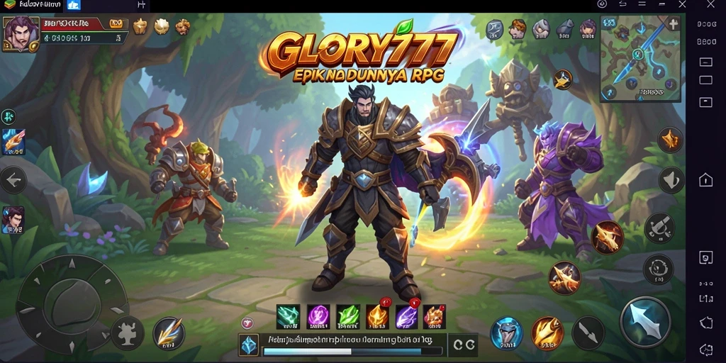 Tampilan gameplay RPG yang memukau dalam GLORY777.