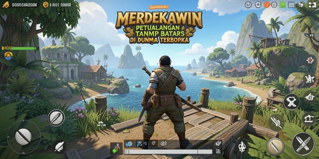 Tampilan gameplay Open World yang mendebarkan di MERDEKAWIN.
