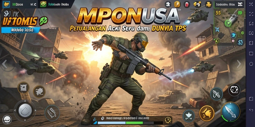 Gameplay seru dalam MPONUSA dengan tindakan mendebarkan.