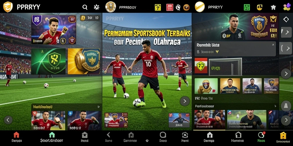 Tampilan gameplay PPRRYY dengan berbagai opsi taruhan olahraga.