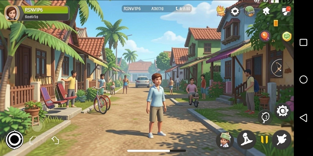 Tampilan gameplay RSNVIP6 dengan aksi menarik dalam simulasi kehidupan.
