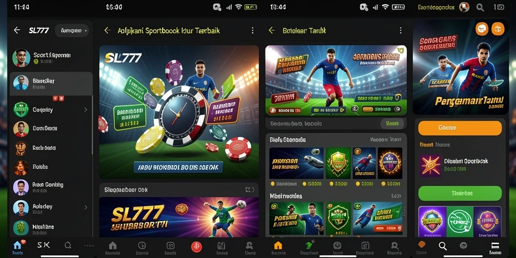 Screenshot SL777 menampilkan momen seru dalam taruhan Sportsbook.