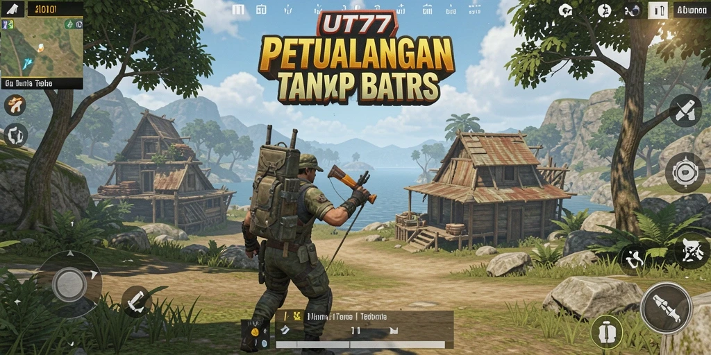Tampilan gameplay UT77 yang epik dalam dunia terbuka.
