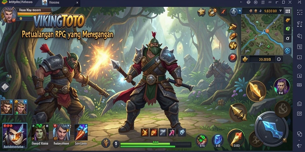 Tampilan gameplay VIKINGTOTO dengan aksi seru di dunia Viking.